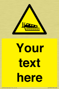 Custom warning grounding narrow boat on lock cill